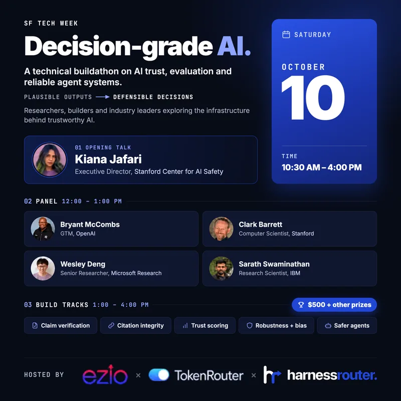 Decision-Grade AI @ Stanford ⚡️ A Buildathon on LLM Trust