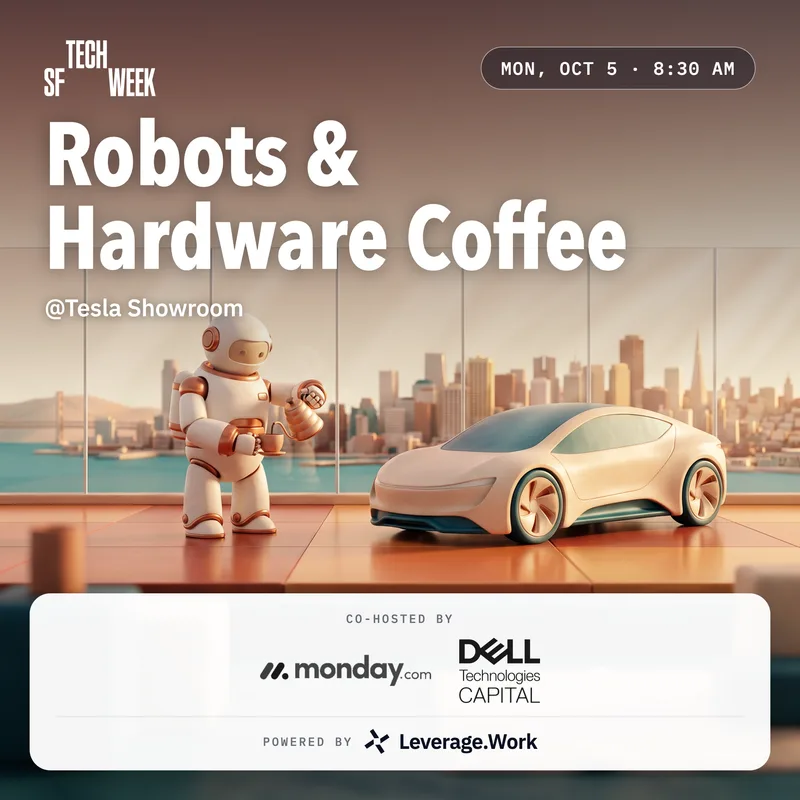 Robots & Hardware Coffee @Tesla Showroom artwork