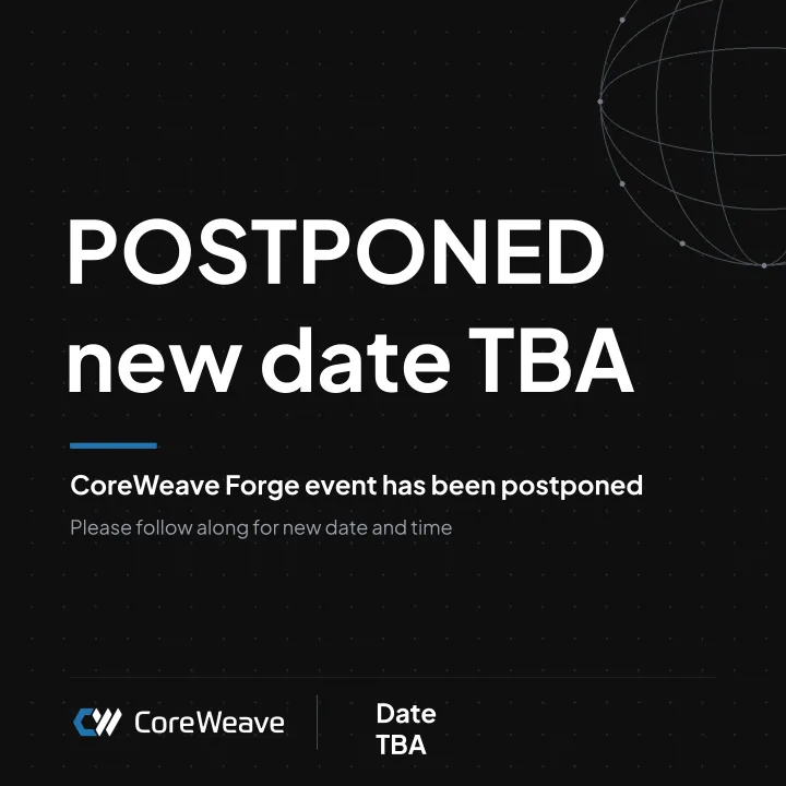 POSTPONED -- new date TBA! CoreWeave Forge artwork